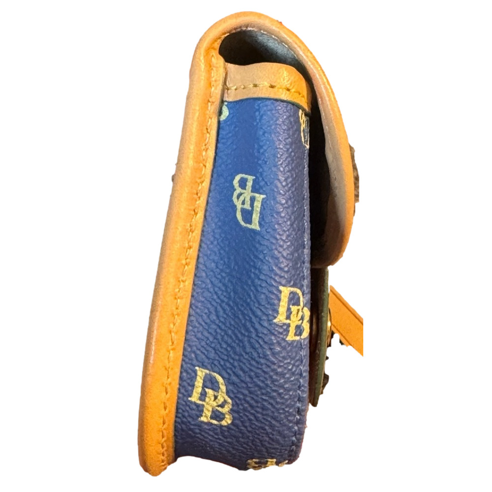Dooney & Bourke Blue Canvas & Leather Monogram Wristlet NWOT - Picture 4 of 12